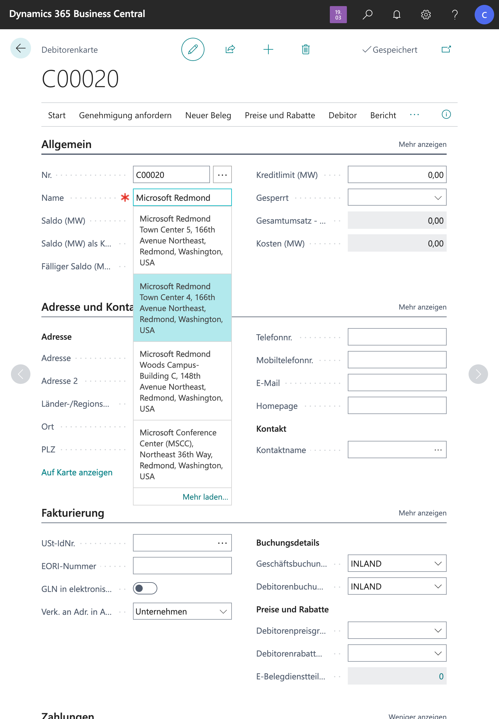 Schnelle Dateneingabe mit Address Prediction