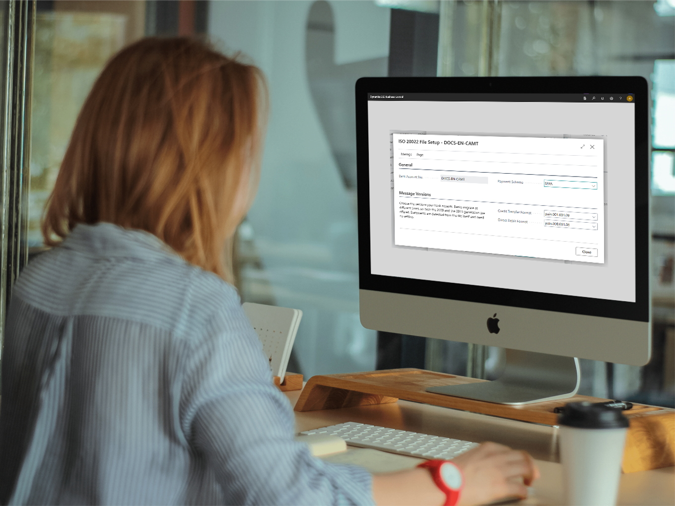 Message versions for camt/pain file accounts in Business Central