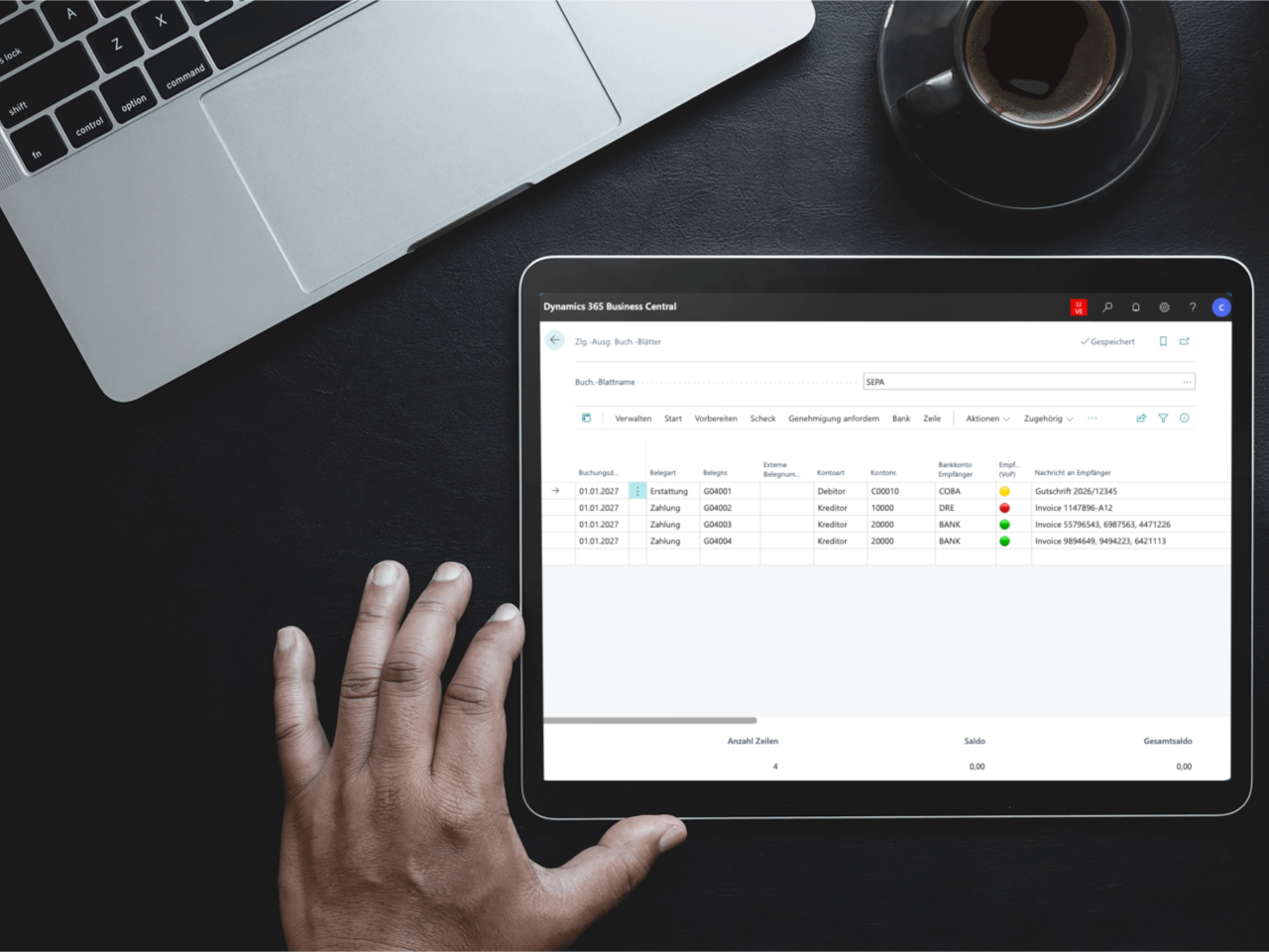 Empfängerüberprüfung (VoP) in Business Central